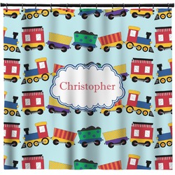 Trains Shower Curtain - 71" x 74" (Personalized)