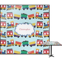 Trains Square Table Top - 30" (Personalized)