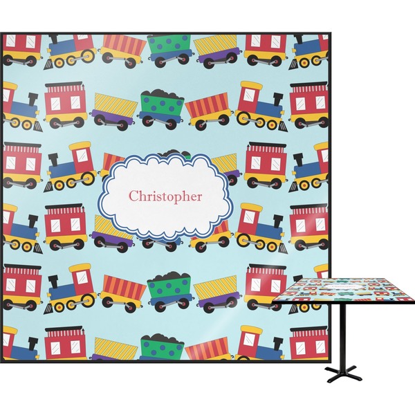 Custom Trains Square Table Top (Personalized)