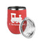 Trains Stainless Wine Tumblers - Coral - Double Sided - Alt View