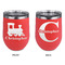 Trains Stainless Wine Tumblers - Coral - Double Sided - Approval