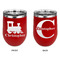 Trains Stainless Wine Tumblers - Red - Double Sided - Approval