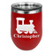 Trains Stainless Wine Tumblers - Red - Double Sided - Front