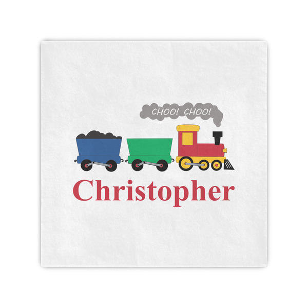 Custom Trains Standard Cocktail Napkins (Personalized)