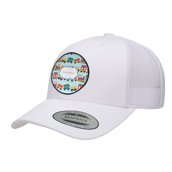 Custom Trains Trucker Hat - White (Personalized)