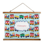 Trains Wall Hanging Tapestry - Wide (Personalized)