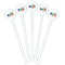 Trains White Plastic 5.5" Stir Stick - Fan View