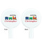 Trains White Plastic 7" Stir Stick - Double Sided - Round - Front & Back