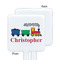 Trains White Plastic Stir Stick - Single Sided - Square - Approval