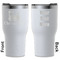 Trains White RTIC Tumbler - Front and Back