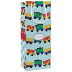 Trains Wine Gift Bags - Matte (Personalized)