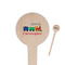 Trains Wooden 4" Food Pick - Round - Closeup