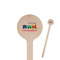 Trains Wooden 7.5" Stir Stick - Round - Closeup