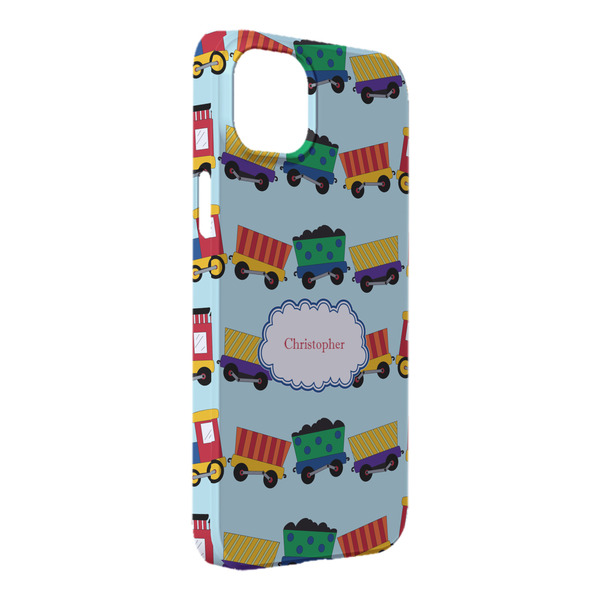 Custom Trains iPhone Case - Plastic - iPhone 14 Plus (Personalized)