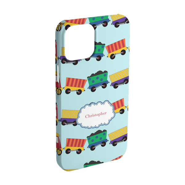 Custom Trains iPhone Case - Plastic - iPhone 15 Pro (Personalized)