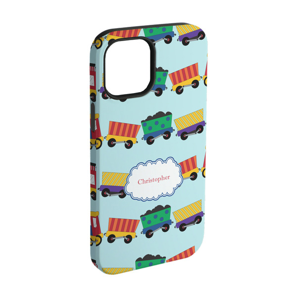 Custom Trains iPhone Case - Rubber Lined - iPhone 15 Pro (Personalized)