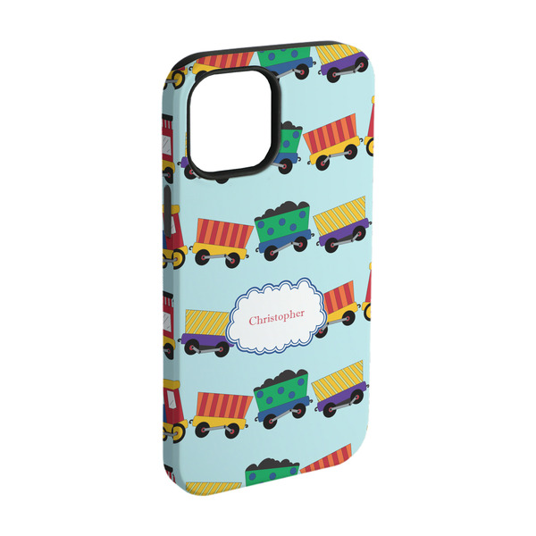 Custom Trains iPhone Case - Rubber Lined - iPhone 15 (Personalized)