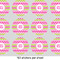 Pink & Green Chevron 1" Multipurpose Round Labels - Sheet