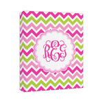 Pink & Green Chevron Canvas Print (Personalized)