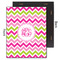 Pink & Green Chevron 11x14 Wood Print - Front & Back View