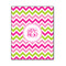 Pink & Green Chevron 11x14 Wood Print - Front View