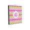 Pink & Green Chevron 12x12 Wood Print - Angle View