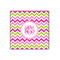 Pink & Green Chevron 12x12 Wood Print - Front View