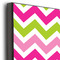 Pink & Green Chevron 16x20 Wood Print - Closeup