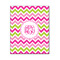 Pink & Green Chevron 16x20 Wood Print - Front View