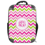 Pink & Green Chevron 18" Hard Shell Backpack (Personalized)