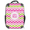 Pink & Green Chevron 18" Hard Shell Backpacks - FRONT