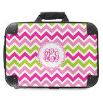 Pink & Green Chevron Hard Shell Briefcase - 18" (Personalized)