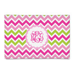 Pink & Green Chevron 2' x 3' Indoor Area Rug (Personalized)