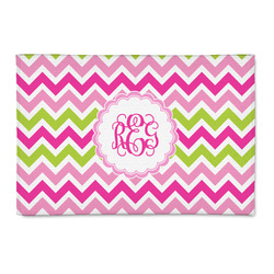 Pink & Green Chevron 2' x 3' Indoor Area Rug (Personalized)