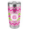 Pink & Green Chevron 20oz SS Tumbler - Full Print - Front/Main