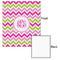 Pink & Green Chevron 20x24 - Matte Poster - Front & Back