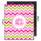 Pink & Green Chevron 20x24 Wood Print - Front & Back View