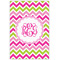 Pink & Green Chevron 20x30 - Canvas Print - Front View