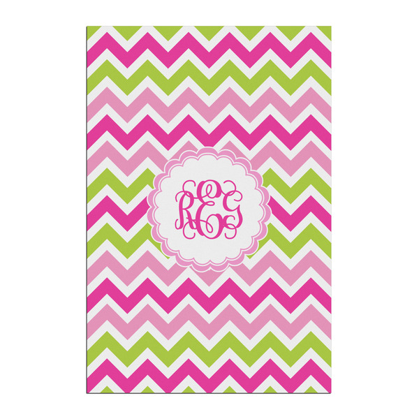 Custom Pink & Green Chevron Posters - Matte - 20x30 (Personalized)