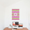 Pink & Green Chevron 20x30 - Matte Poster - On the Wall