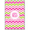 Pink & Green Chevron 20x30 Wood Print - Front View