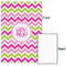 Pink & Green Chevron 24x36 - Matte Poster - Front & Back