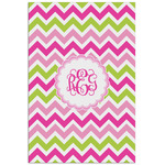 Pink & Green Chevron Poster - Matte - 24x36 (Personalized)