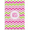 Pink & Green Chevron 24x36 - Matte Poster - Front View