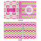 Pink & Green Chevron 3 Ring Binders - Full Wrap - 1" - APPROVAL