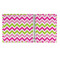 Pink & Green Chevron 3 Ring Binders - Full Wrap - 1" - OPEN INSIDE