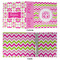 Pink & Green Chevron 3 Ring Binders - Full Wrap - 2" - APPROVAL