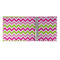 Pink & Green Chevron 3 Ring Binders - Full Wrap - 2" - OPEN INSIDE