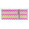 Pink & Green Chevron 3 Ring Binders - Full Wrap - 3" - OPEN INSIDE