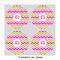 Pink & Green Chevron 4" Multipurpose Round Labels - Sheet